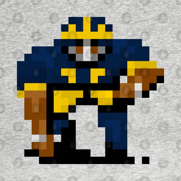 16-Bit Lineman - Michigan by The Pixel League